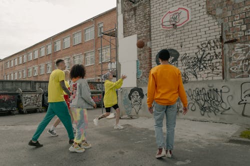 Free A Group of People Playing Basketball Stock Photo